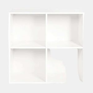 Estante de arrumação - Design compacto e multifuncional, estante com cubos, estante aberta para sala de estarsala de jantar - Branco
