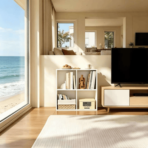 Estante de arrumação - Design compacto e multifuncional, estante com cubos, estante aberta para sala de estarsala de jantar - Branco Estante de arrumação - Design compacto e multifuncional, estante com cubos, estante aberta para sala de estarsala de jantar - Branco