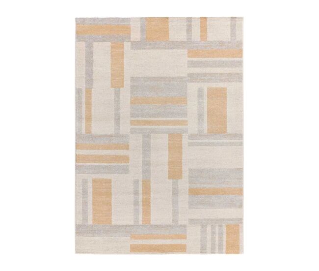 Alfombra de diseño geométrico gris craft, 200x290 cm - atticgo