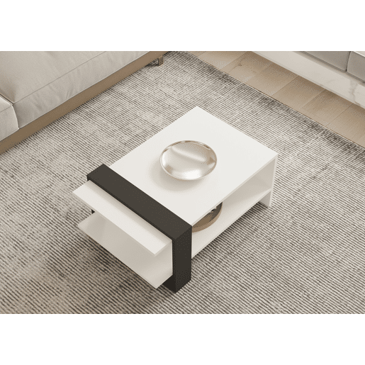 Mesa de Centro para Sala com Nicho em Madeira MelamÃnica Mesa de Centro para Sala com Nicho em Madeira MelamÃnica