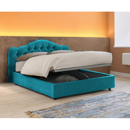 Cama de Casal com Capa RemovĂvel em Tecido Cama de Casal com Capa RemovĂvel em Tecido