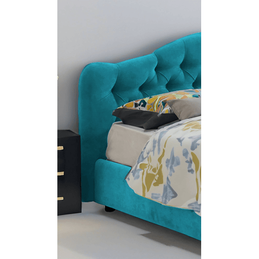 Cama de Casal com Capa RemovĂvel em Tecido Cama de Casal com Capa RemovĂvel em Tecido