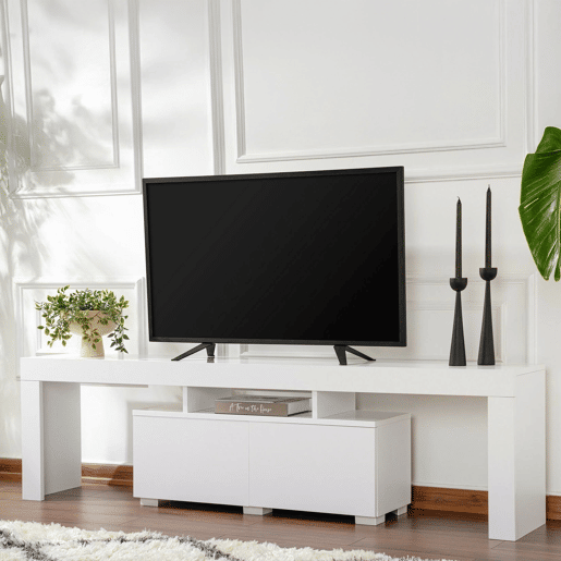 Móvel Porta TV com 2 Prateleiras em Madeira Aglomerada Móvel Porta TV com 2 Prateleiras em Madeira Aglomerada