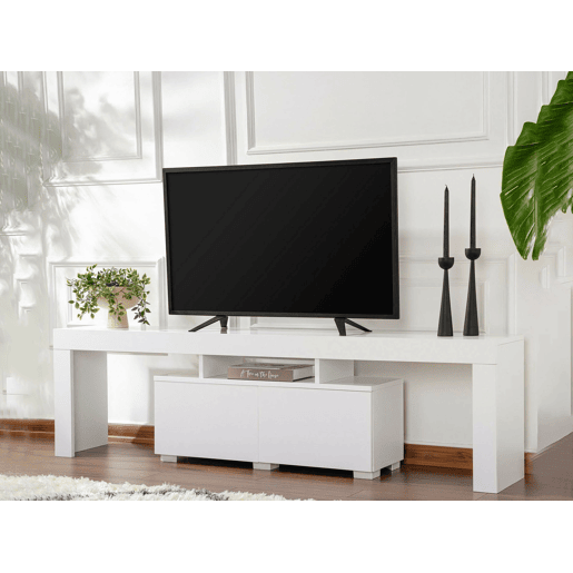 Móvel Porta TV com 2 Prateleiras em Madeira Aglomerada Móvel Porta TV com 2 Prateleiras em Madeira Aglomerada