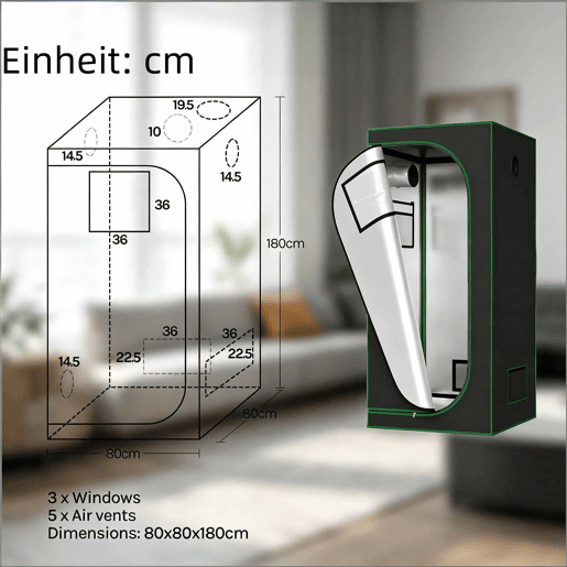 Mini-estufa - Controlo ambiental, resistente, para interior, cultivo de plantas - Preto e verde Mini-estufa - Controlo ambiental, resistente, para interior, cultivo de plantas - Preto e verde