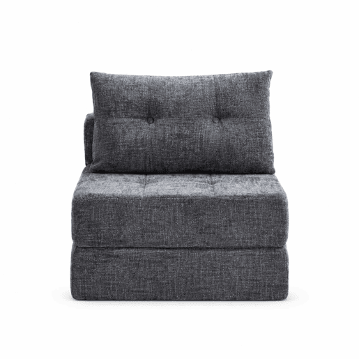 Sofá-cama dobrável - sofá-cama com almofadas, colchão dobrável com encosto, sofá dobrável portátil, sofá de chão confortável para a sala de estar e o quarto - cinzento