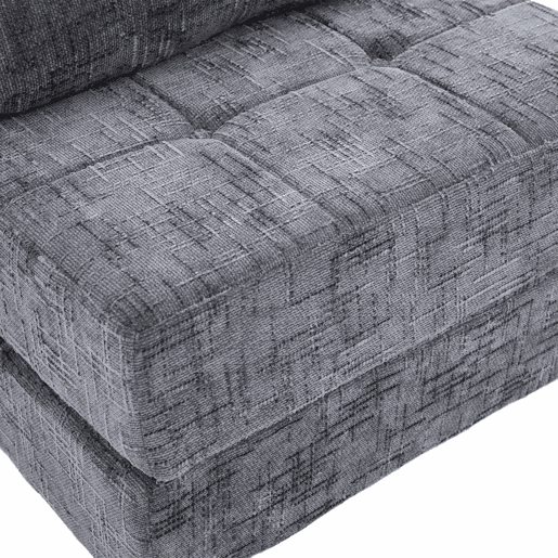 Sofá-cama dobrável - sofá-cama com almofadas, colchão dobrável com encosto, sofá dobrável portátil, sofá de chão confortável para a sala de estar e o quarto - cinzento