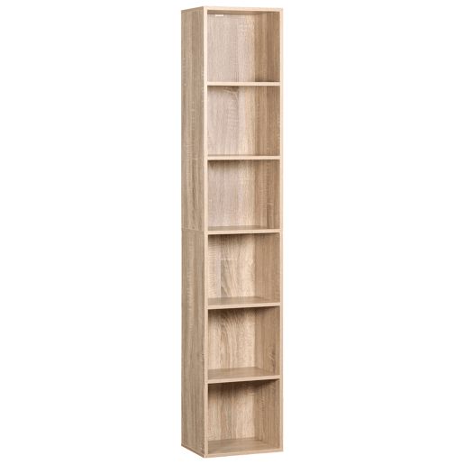 Estante com cubos 30x24x158,4 cm - alta, com espaço de arrumação para a casa de banho, livros, escritório e plantas - carvalho Estante com cubos 30x24x158,4 cm - alta, com espaço de arrumação para a casa de banho, livros, escritório e plantas - carvalho