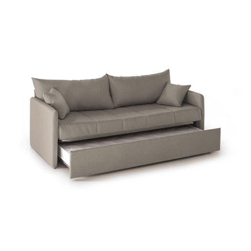 Sofá-cama 3 lugares com capa removível em tecido Sofá-cama 3 lugares com capa removível em tecido
