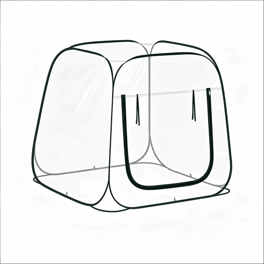 Mini-estufa 100x100x97 cm - Design pop-up com fecho em U, proteção para plantas - Transparente Mini-estufa 100x100x97 cm - Design pop-up com fecho em U, proteção para plantas - Transparente