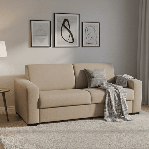 Sofá-Cama 2 Lugares Removível em Tecido