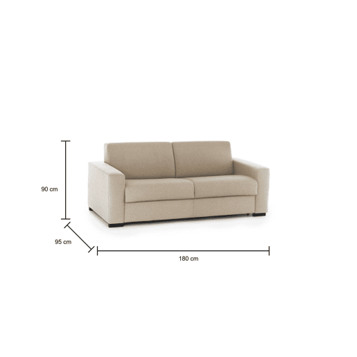 Sofá-Cama 2 Lugares Removível em Tecido
