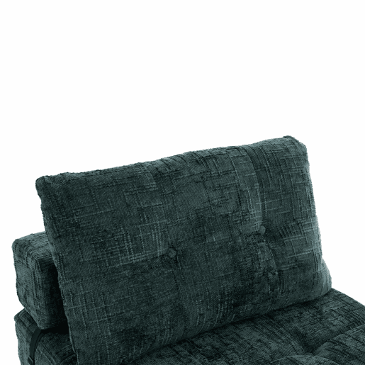 Sofá-cama dobrável u2013 com almofadas, encosto, colchão dobrável, portátil, sofá de chão confortável para a sala de estar e o quarto u2013 verde-esmeralda em chenille Sofá-cama dobrável u2013 com almofadas, encosto, colchão dobrável, portátil, sofá de chão confortável para a sala de estar e o quarto u2013 verde-esmeralda em chenille