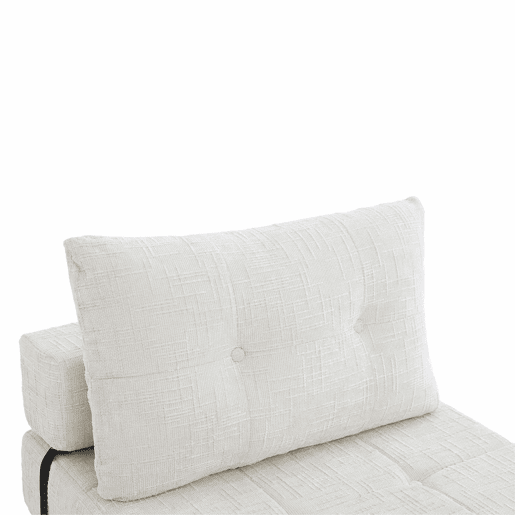 Sofá-cama dobrável e portátil com almofadas, colchão dobrável com encosto, sofá de chão confortável para a sala de estar e o quarto - Chenilla - Bege Sofá-cama dobrável e portátil com almofadas, colchão dobrável com encosto, sofá de chão confortável para a sala de estar e o quarto - Chenilla - Bege