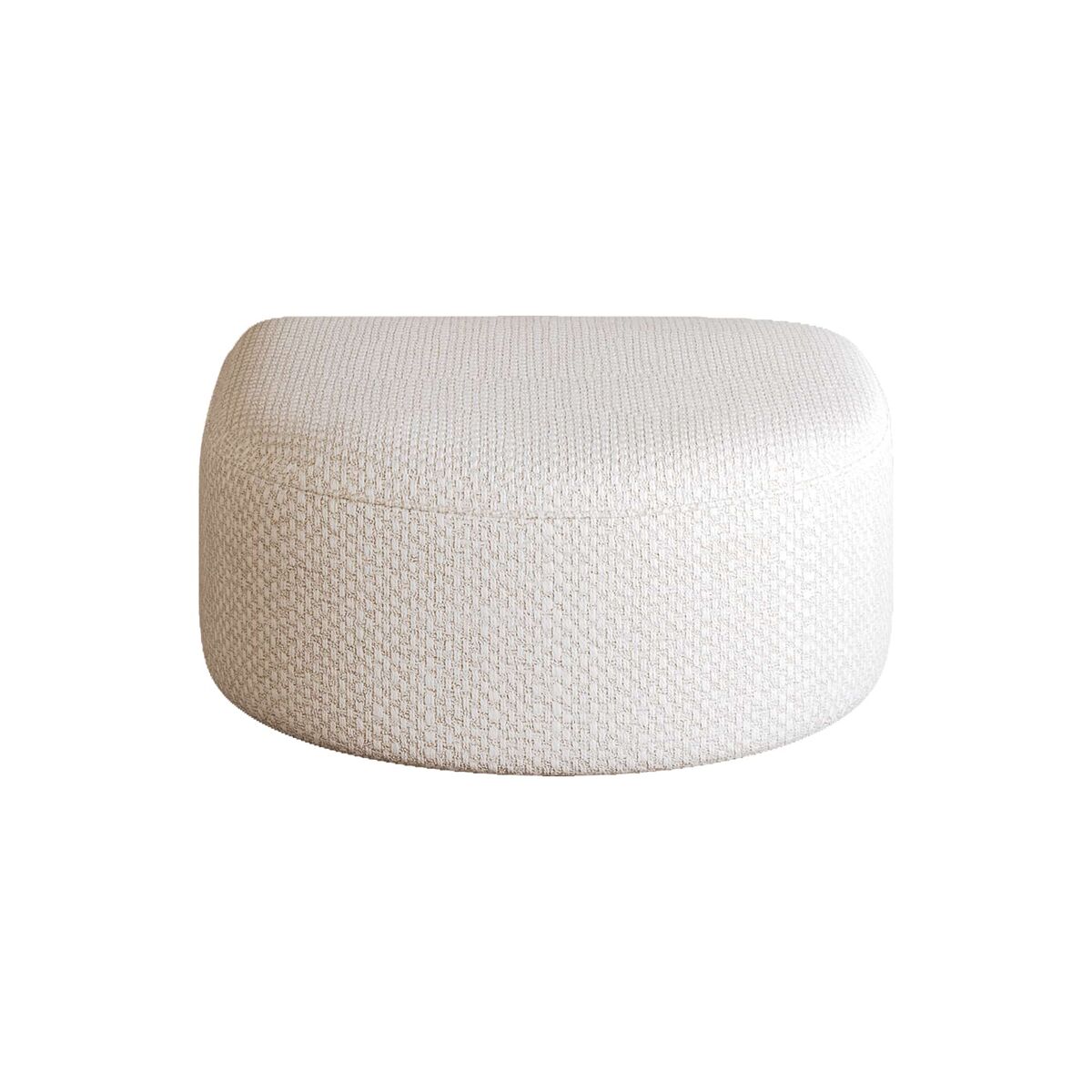 Puf otomano 87x84x38 cm - acolchado de espuma, asiento modular - blanco