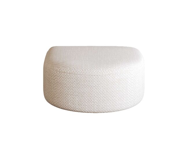 Puf otomano 87x84x38 cm - acolchado de espuma, asiento modular - blanco