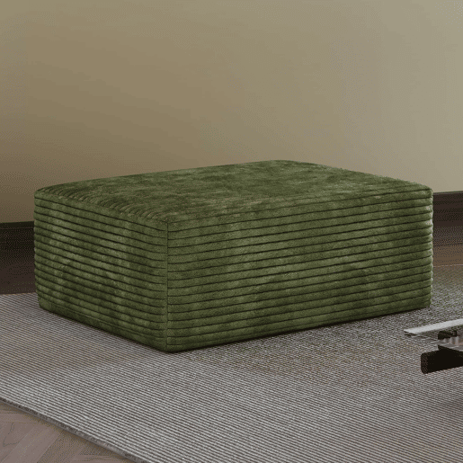 Apoio para os pés de sofá - Design modular estofado - Verde