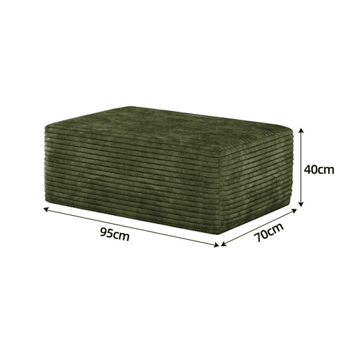 Apoio para os pés de sofá - Design modular estofado - Verde