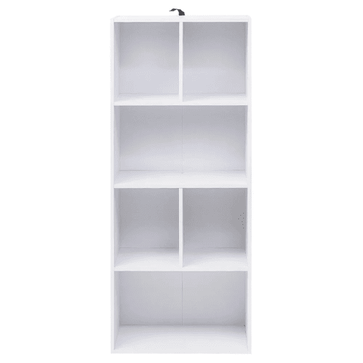 Estante para livros 50x30x118 cm - moderna, de pé, com prateleiras de arrumação - branca Estante para livros 50x30x118 cm - moderna, de pé, com prateleiras de arrumação - branca