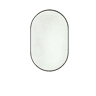 Espelho de casa de banho LED oval 50 x 80 cm - Antibem-de-fogo, 3 temperaturas de cor, brilho ajustável, com moldura preta e design em losangos - Preto