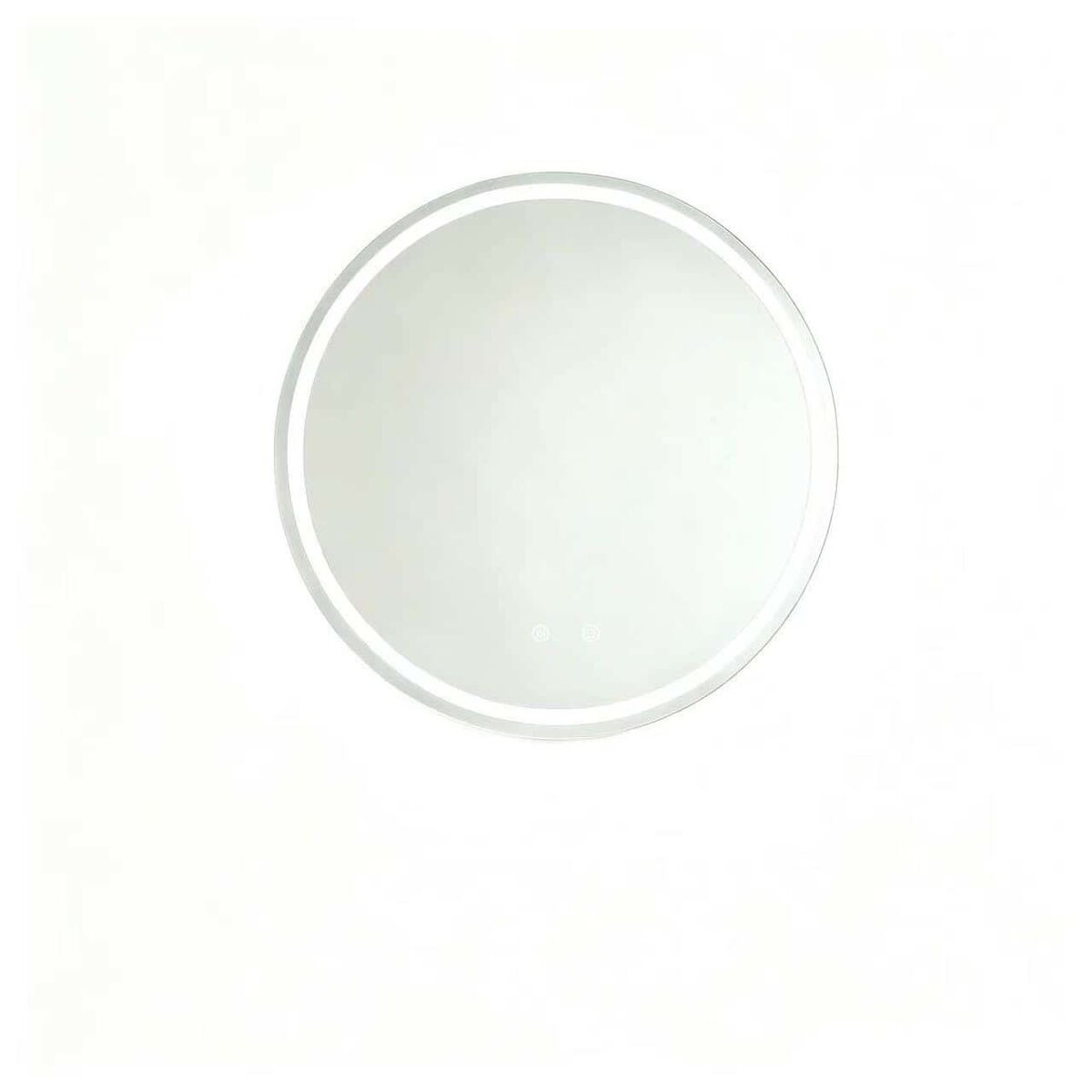 Espejo de baño led 60x60cm - redondo, antivaho, luz regulable con 3 temperaturas de color, montaje en pared - plata