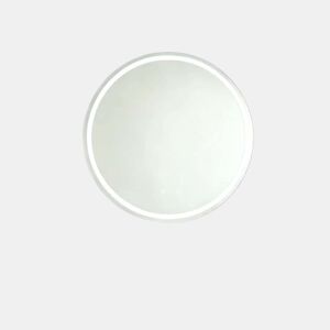 Espelho de casa de banho LED 60 x 60 cm - redondo, antiembaciamento, luz regulável com 3 temperaturas de cor, montagem na parede - Prateado