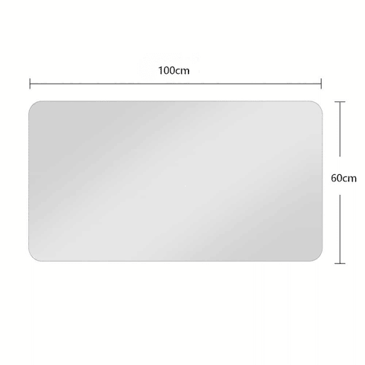 Espelho de casa de banho 60 x 100 cm - espelho de maquilhagem de parede - prateado Espelho de casa de banho 60 x 100 cm - espelho de maquilhagem de parede - prateado