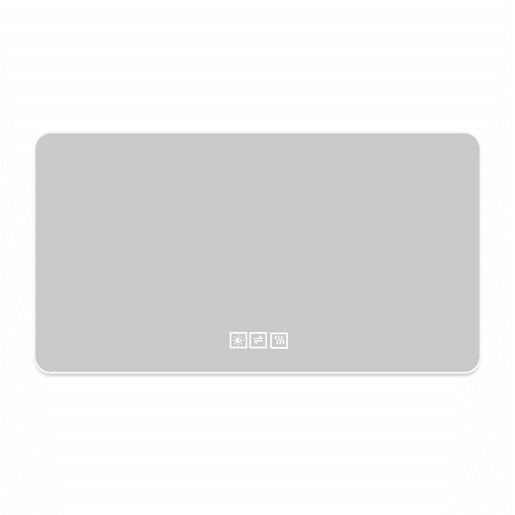 Espelho LED para casa de banho 60 x 100 cm - retroiluminado, antiembaciamento, 3 tons de luz, regulação contínua, função de memória, IP44, montagem horizontal e vertical - prateado