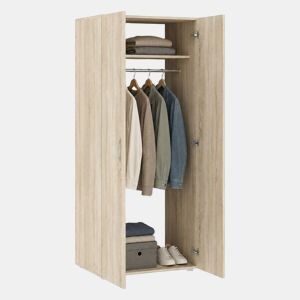 Guarda-roupa 2 Portas Cabideiro em Madeira Nobilitada