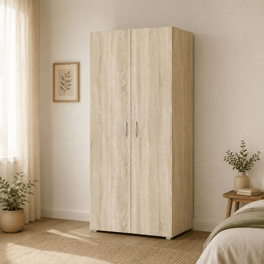 Guarda-roupa 2 Portas Cabideiro em Madeira Nobilitada