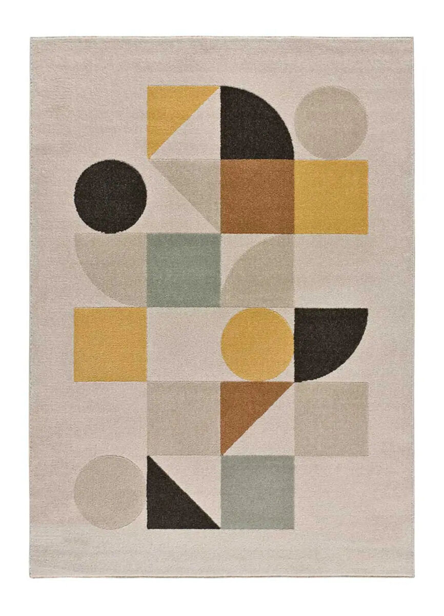 Alfombra geométrica multicolor domus, 160x230 cm - atticgo
