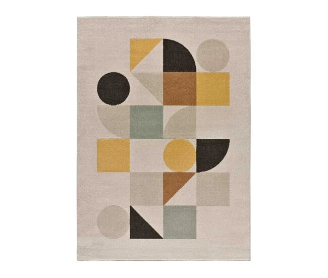 Alfombra geométrica multicolor domus, 160x230 cm - atticgo