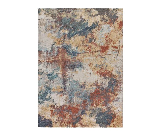 Alfombra exterior abstracta multicolor luna, 80x150 cm - atticgo