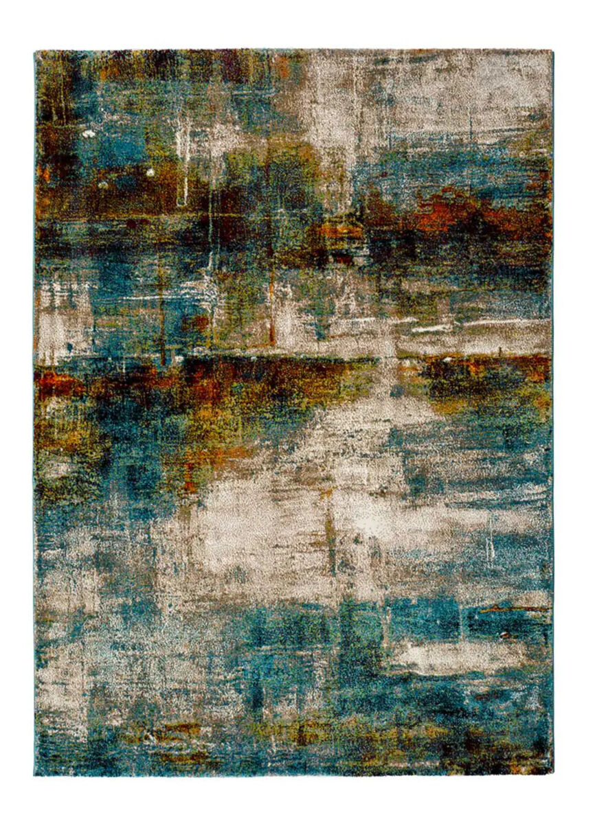 Alfombra abstracta multicolor graffiti, 140x200 cm - atticgo