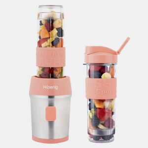 Varinha mágica portátil SMOO10 da H.Koenig, coral, 300W, 570ml, com 2 garrafas