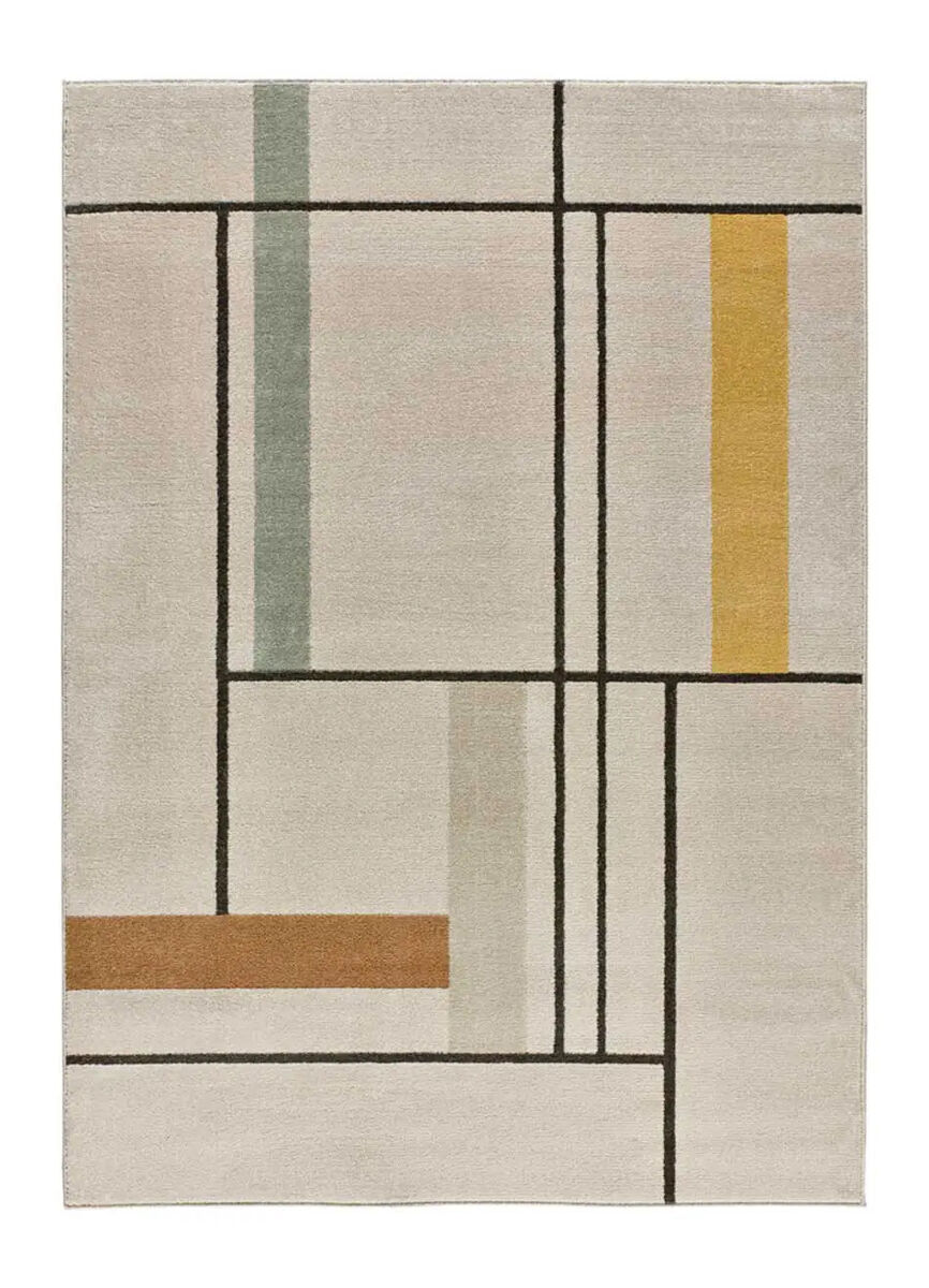 Alfombra geométrica multicolor domus, 160x230 cm - atticgo