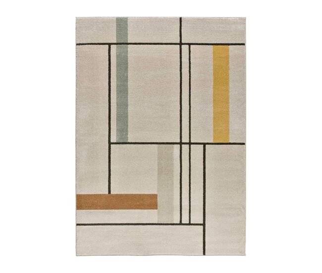 Alfombra geométrica multicolor domus, 160x230 cm - atticgo