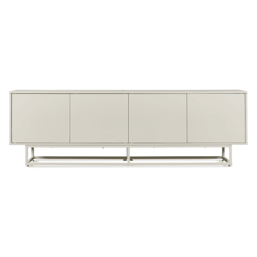 Armário baixo Boxholm com 4 portas 180x30x57 cm Cor areia en.casa Armário baixo Boxholm com 4 portas 180x30x57 cm Cor areia en.casa