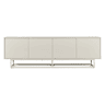Armário baixo Boxholm com 4 portas 180x30x57 cm Cor areia en.casa