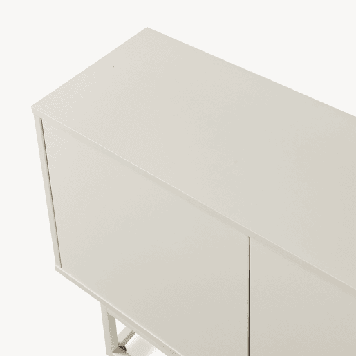 Armário baixo Boxholm com 4 portas 180x30x57 cm Cor areia en.casa Armário baixo Boxholm com 4 portas 180x30x57 cm Cor areia en.casa