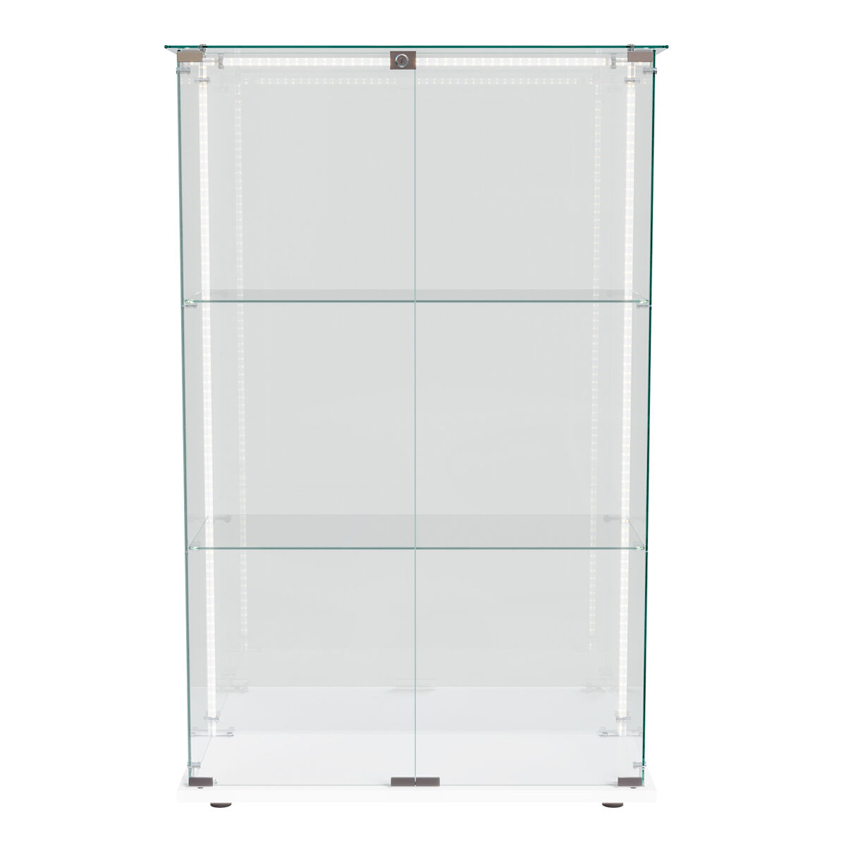 Vitrinas led, vitrinas independientes, armarios de colección, blanco