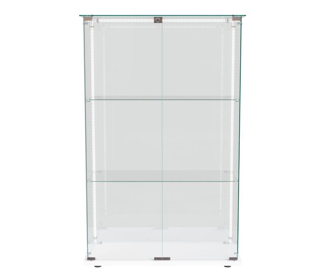 Vitrinas led, vitrinas independientes, armarios de colección, blanco