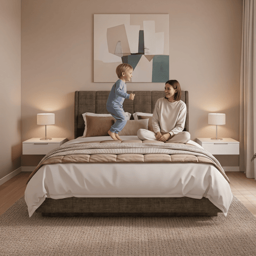 Cama estofada Tröstiar LED com base de ripas dobrável linho 160x200cm - Verde en.casa Cama estofada Tröstiar LED com base de ripas dobrável linho 160x200cm - Verde en.casa