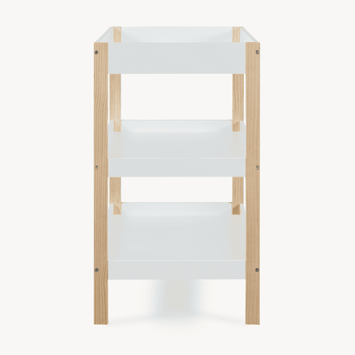 Mesa para mudar fraldas Oupilu com 2 prateleiras 91x82x53 cm Branca en.casa Mesa para mudar fraldas Oupilu com 2 prateleiras 91x82x53 cm Branca en.casa