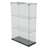 Vitrines LED, vitrines independentes, armários para colecionáveis, preto