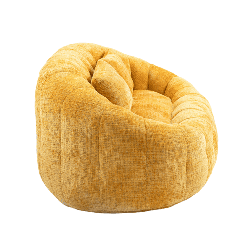 Sofá puff individual - Alto conforto, encosto alto, interior e exterior - Amarelo Sofá puff individual - Alto conforto, encosto alto, interior e exterior - Amarelo