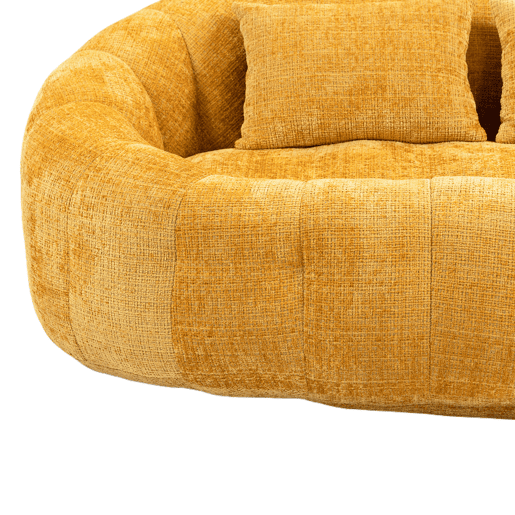 Sofá puff individual - Alto conforto, encosto alto, interior e exterior - Amarelo Sofá puff individual - Alto conforto, encosto alto, interior e exterior - Amarelo