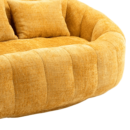 Sofá puff individual - Alto conforto, encosto alto, interior e exterior - Amarelo Sofá puff individual - Alto conforto, encosto alto, interior e exterior - Amarelo