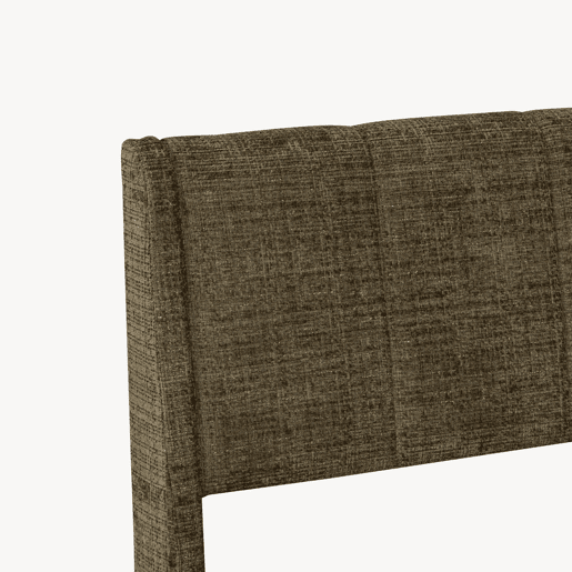 Cama estofada Tröstiar LED com base de ripas dobrável linho + colchão 180x200cm - Verde en.casa Cama estofada Tröstiar LED com base de ripas dobrável linho + colchão 180x200cm - Verde en.casa