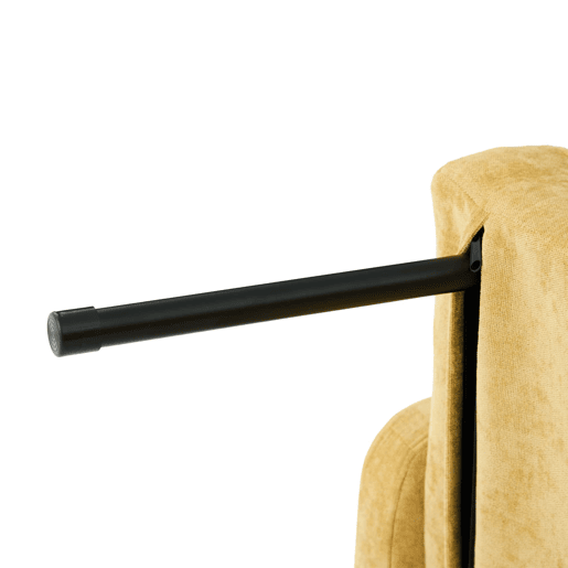 Poltrona-cama 2 em 1 individual - poltrona-cama convertível com almofada, bolsos laterais, mesinha auxiliar e saco de arrumação, estofada em chenille - amarelo mostarda